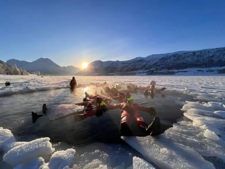 Tromsø: Arctic Fjord Floating in Survival Suit